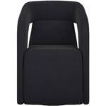 Kendrick Wheeled Dining Armchair - Abbington Black 110033 110033 KENDRICK WHEELED DINING ARMCHAIR ABBINGTON BLACK 1
