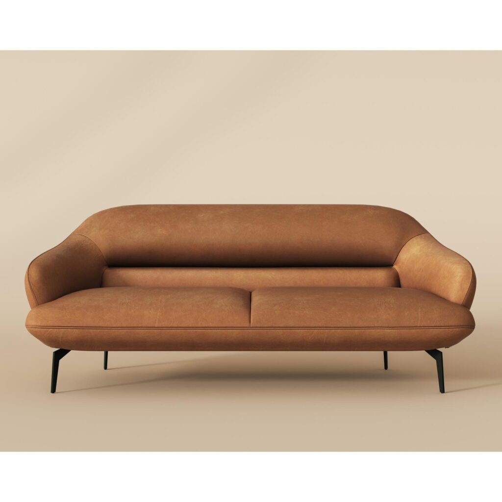 Armani Sofa - Cognac Leather - Image 2