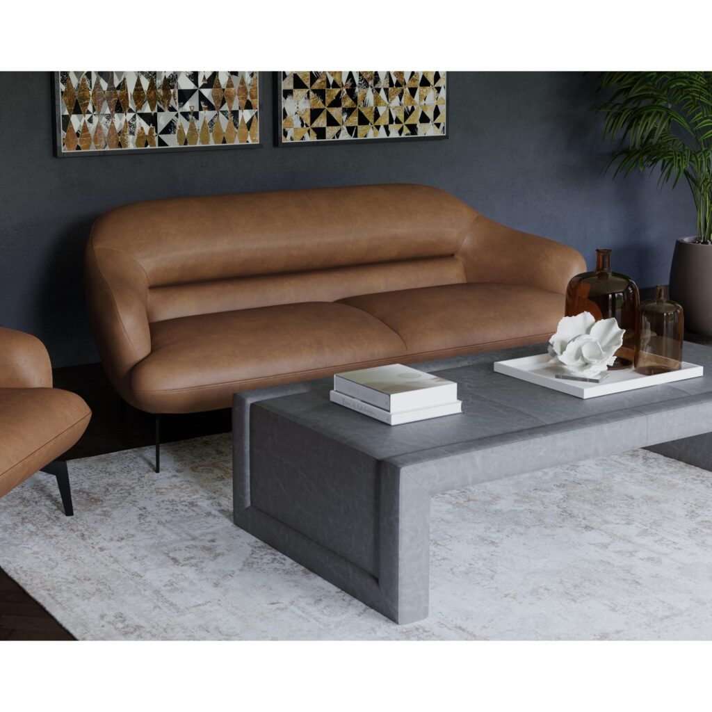 Armani Sofa - Cognac Leather - Image 4
