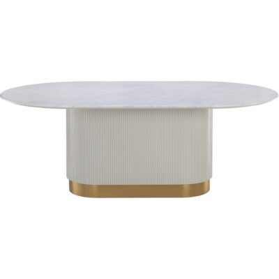 Paloma Dining Table - Oval - White Marble - 84" 8 Paloma Dining Table - Oval - White Marble - 84" 110254 110254 2