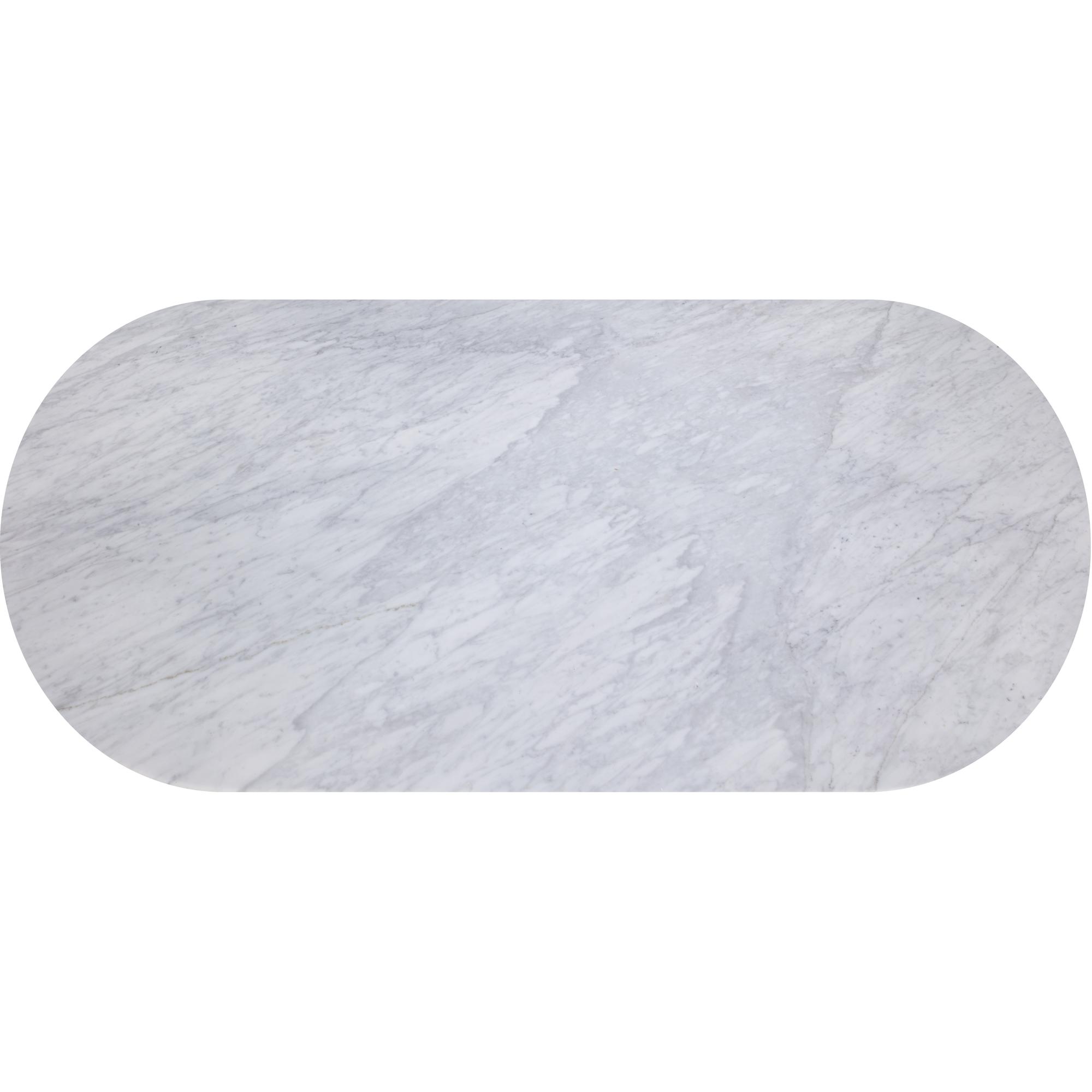 Paloma Dining Table - Oval - White Marble - 84" 3 Paloma Dining Table - Oval - White Marble - 84" - Image 3