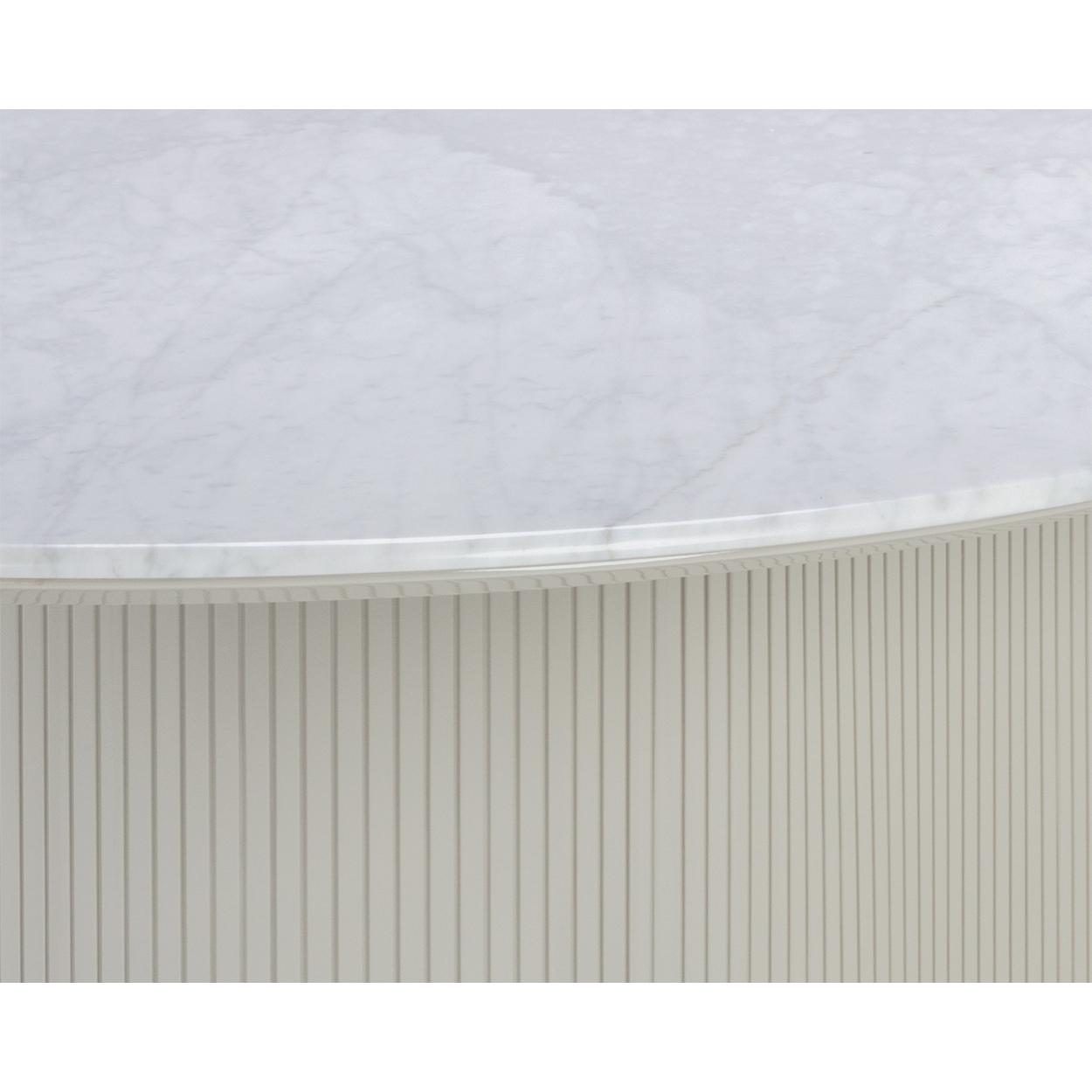 Paloma Dining Table - Oval - White Marble - 84" 5 Paloma Dining Table - Oval - White Marble - 84" - Image 5