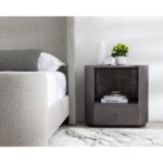 Siena Nightstand - Oval - Gunmetal 110365 110365 SIENA NIGHTSTAND OVAL GUNMETAL 5