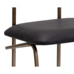 Gibbons Dining Chair - Antique Brass - Charcoal Black Leather 110368 110368 GIBBONS DINING CHAIR ANTIQUE BRASS CHARCOAL BLACK LEATHER 6