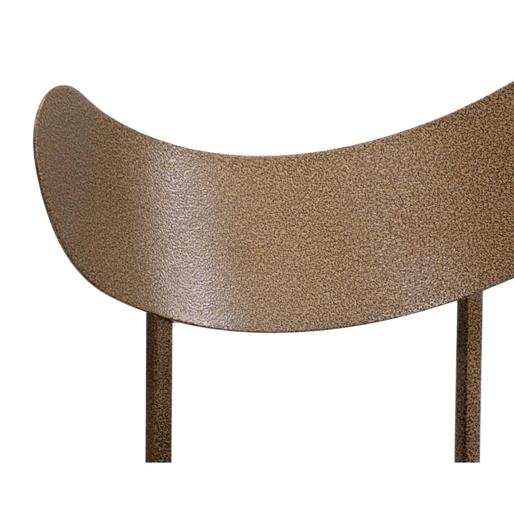 Gibbons Dining Chair - Antique Brass - Charcoal Black Leather - Image 7