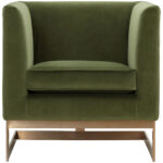 Yvette Armchair - Gold - Meg Olive 110383 110383 YVETTE ARMCHAIR GOLD MEG OLIVE 1