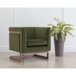 Yvette Armchair - Gold - Meg Olive 110383 110383 YVETTE ARMCHAIR GOLD MEG OLIVE 5