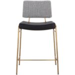 Brinley Counter Stool - Gold - Nightfall Black / Chacha Grey 110471 110471 BRINLEY COUNTER STOOL GOLD NIGHTFALL BLACK CHACHA GREY 1