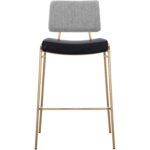 Brinley Barstool - Gold - Nightfall Black / Chacha Grey 110472 110472 BRINLEY BARSTOOL GOLD NIGHTFALL BLACK CHACHA GREY 1