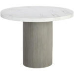Nicolette Dining Table - Light Grey - Marble Look - 40" 110477 110477 NICOLETTE DINING TABLE LIGHT GREY MARBLE LOOK 40 1