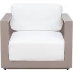 Tavira Armchair - Greige - Stinson White 110478 110478 TAVIRA ARMCHAIR GREIGE STINSON WHITE 1
