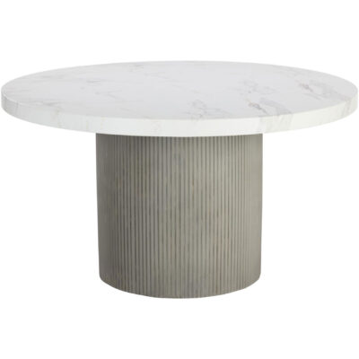 Nicolette Dining Table - Light Grey - Marble Look - 55" 110480 110480 NICOLETTE DINING TABLE LIGHT GREY MARBLE LOOK 55 1