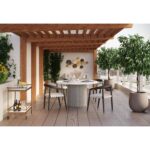 Nicolette Dining Table - Light Grey - Marble Look - 55" 110480 110480 NICOLETTE DINING TABLE LIGHT GREY MARBLE LOOK 55 10