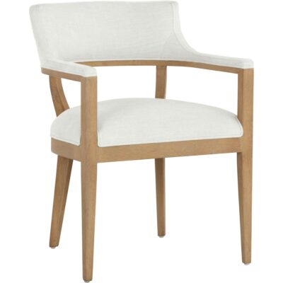 Brylea Dining Armchair - Natural - Heather Ivory Tweed