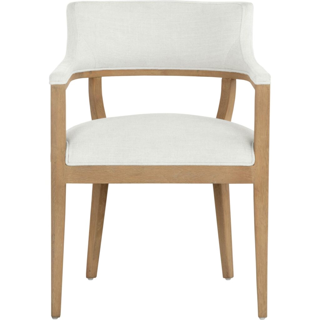 Brylea Dining Armchair - Natural - Heather Ivory Tweed - Image 2