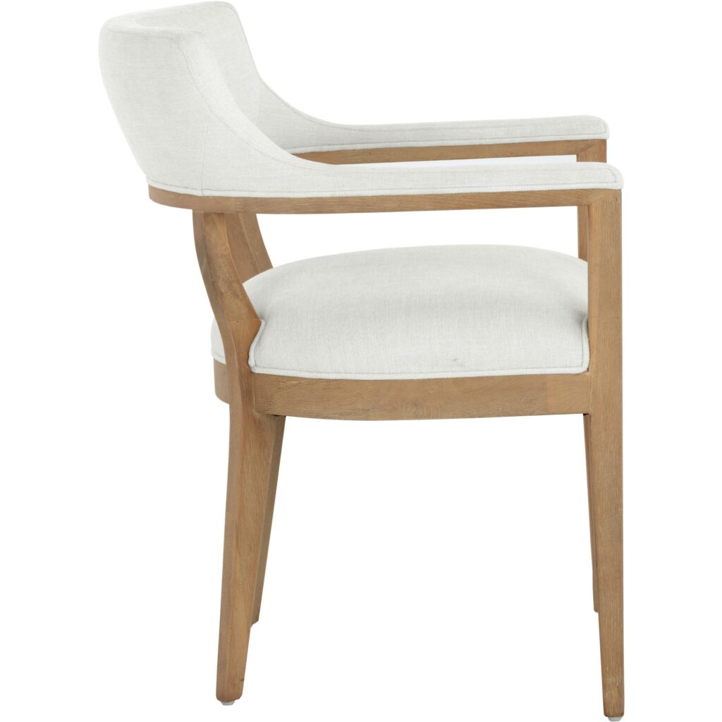 Brylea Dining Armchair - Natural - Heather Ivory Tweed - Image 3