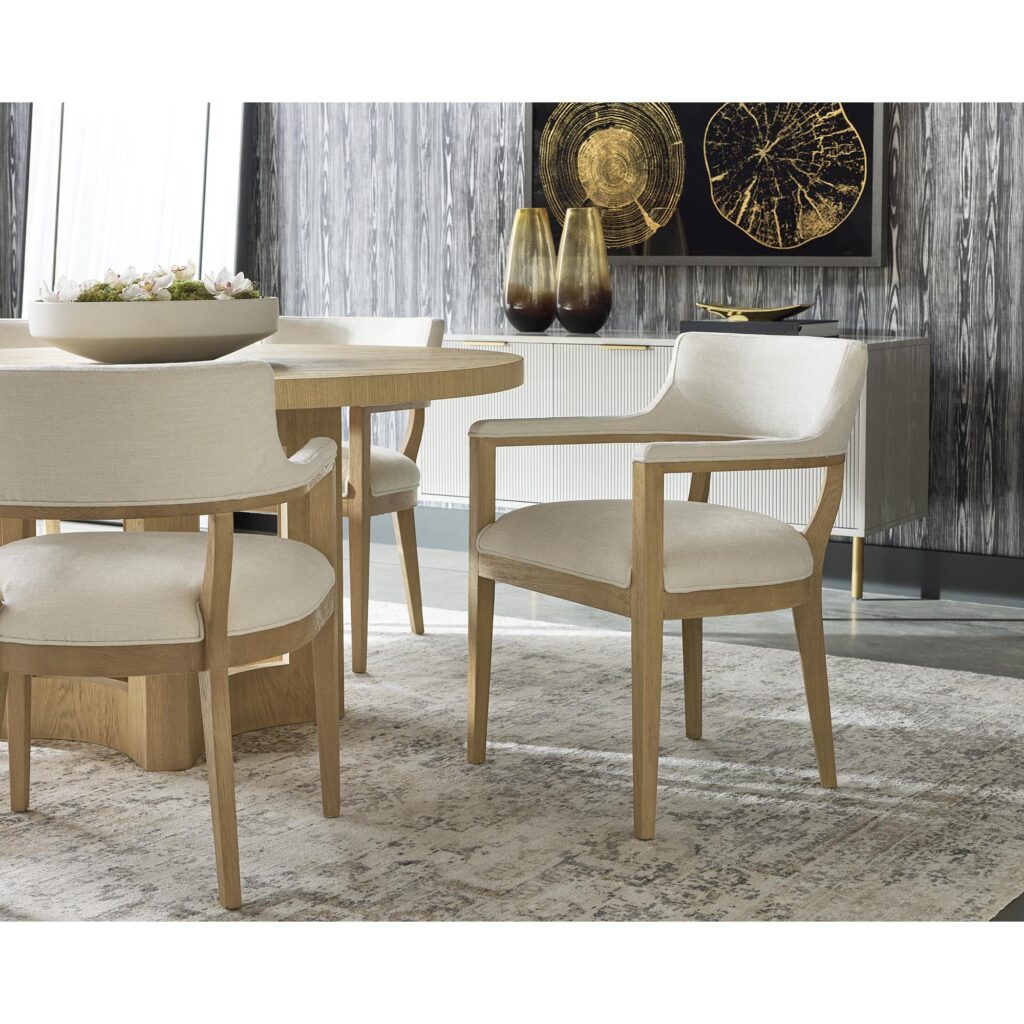 Brylea Dining Armchair - Natural - Heather Ivory Tweed - Image 5