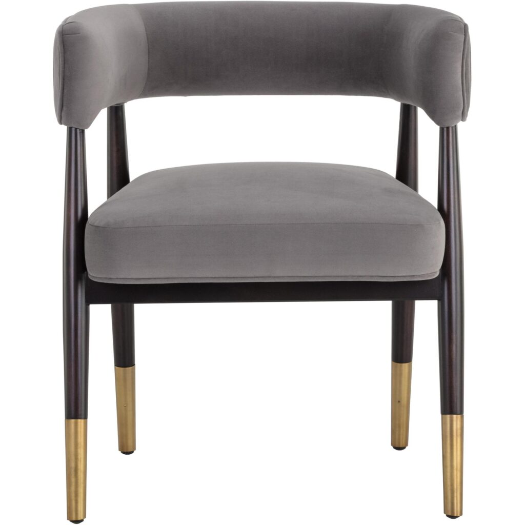 Callem Dining Armchair - Antonio Charcoal - Image 2