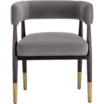 Callem Dining Armchair - Antonio Charcoal 110527 110527 CALLEM DINING ARMCHAIR ANTONIO CHARCOAL 1