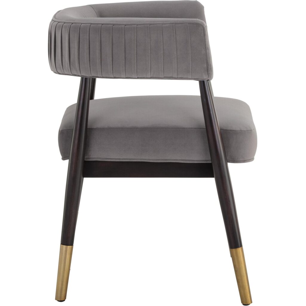 Callem Dining Armchair - Antonio Charcoal - Image 3