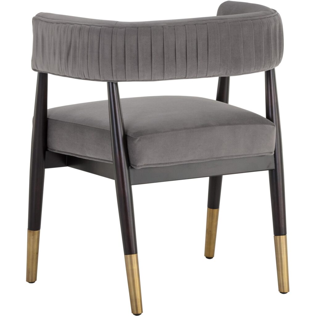 Callem Dining Armchair - Antonio Charcoal - Image 4