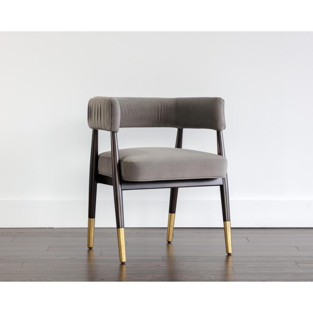 Callem Dining Armchair - Antonio Charcoal - Image 5