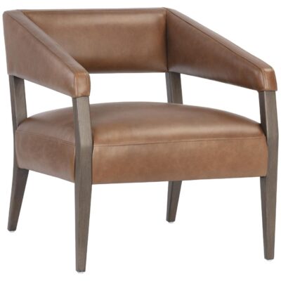 Accent Chairs Burlington - Modern Living 110532 CARLYLE LOUNGE CHAIR SHALIMAR TOBACCO LEATHER