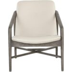 Cinelli Lounge Chair - Ash Grey - Astoria Cream Leather 110537 110537 CINELLI LOUNGE CHAIR ASTORIA CREAM LEATHER 1