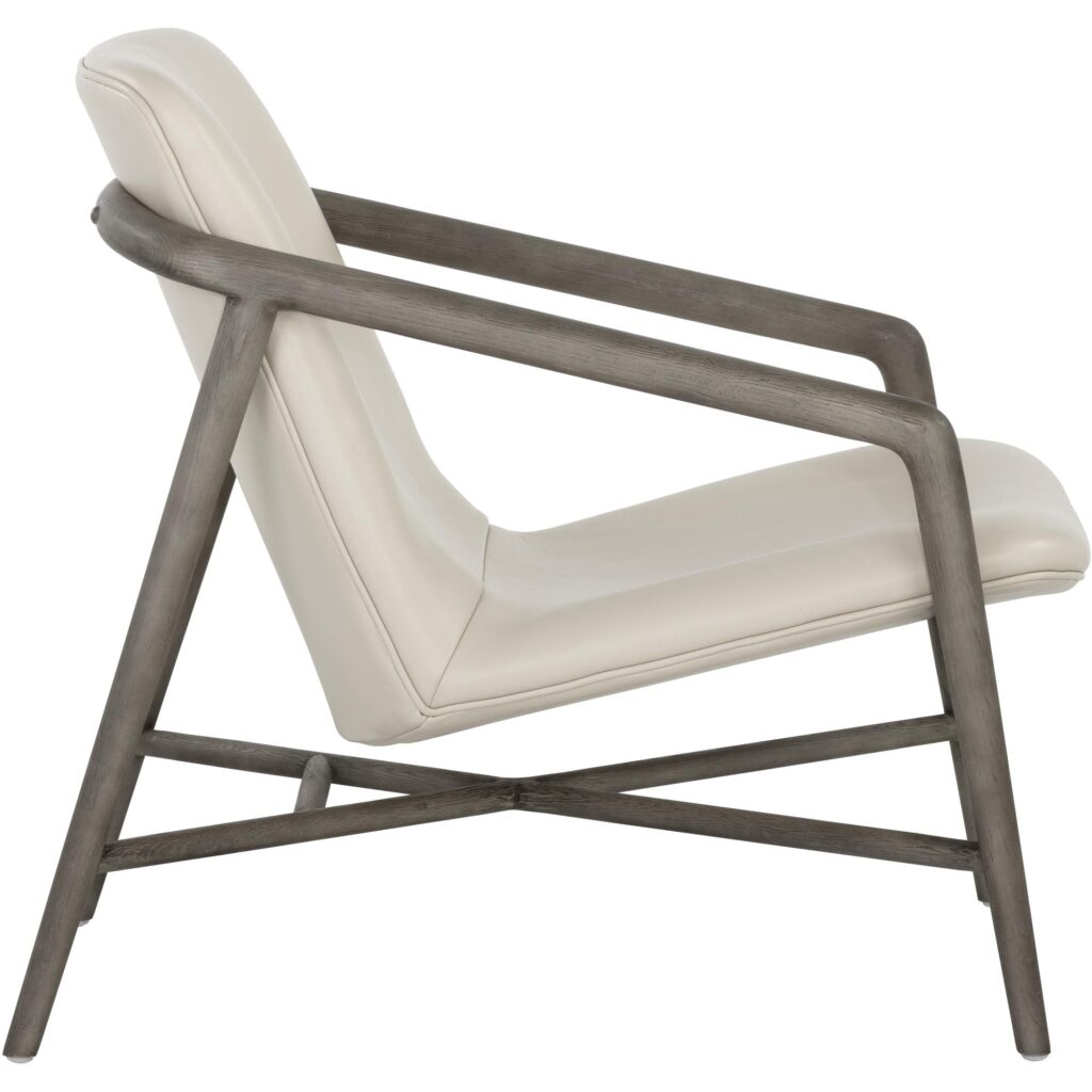 Cinelli Lounge Chair - Ash Grey - Astoria Cream Leather - Image 3