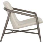 Cinelli Lounge Chair - Ash Grey - Astoria Cream Leather 110537 110537 CINELLI LOUNGE CHAIR ASTORIA CREAM LEATHER 2