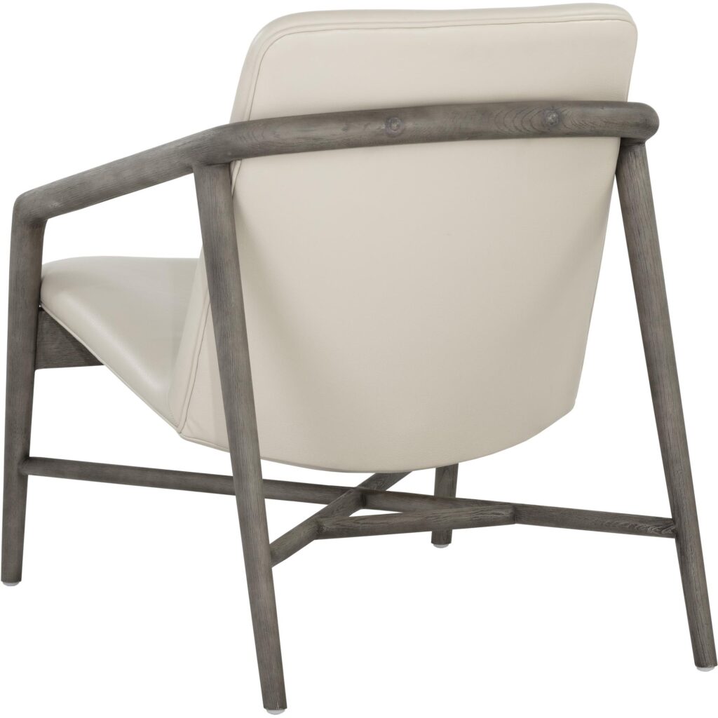 Cinelli Lounge Chair - Ash Grey - Astoria Cream Leather - Image 4