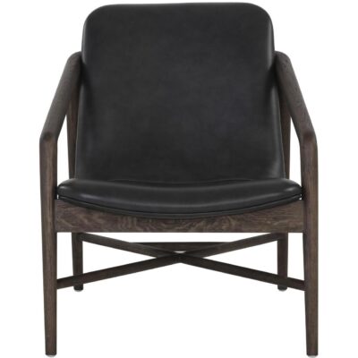 Cinelli Lounge Chair - Dark Brown - Brentwood Charcoal Leather 8 Cinelli Lounge Chair - Dark Brown - Brentwood Charcoal Leather 110538 110538 CINELLI LOUNGE CHAIR BRENTWOOD CHARCOAL LEATHER 1