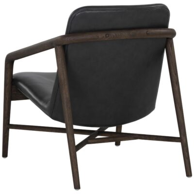 Cinelli Lounge Chair - Dark Brown - Brentwood Charcoal Leather 10 Cinelli Lounge Chair - Dark Brown - Brentwood Charcoal Leather 110538 110538 CINELLI LOUNGE CHAIR BRENTWOOD CHARCOAL LEATHER 3