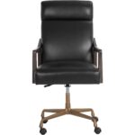 Collin Office Chair - Brown - Cortina Black Leather 110540 110540 COLLIN OFFICE CHAIR CORTINA BLACK LEATHER 1