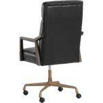 Collin Office Chair - Brown - Cortina Black Leather 110540 110540 COLLIN OFFICE CHAIR CORTINA BLACK LEATHER 3