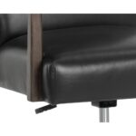 Collin Office Chair - Brown - Cortina Black Leather 110540 110540 COLLIN OFFICE CHAIR CORTINA BLACK LEATHER 6