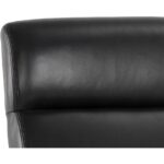 Collin Office Chair - Brown - Cortina Black Leather 110540 110540 COLLIN OFFICE CHAIR CORTINA BLACK LEATHER 7