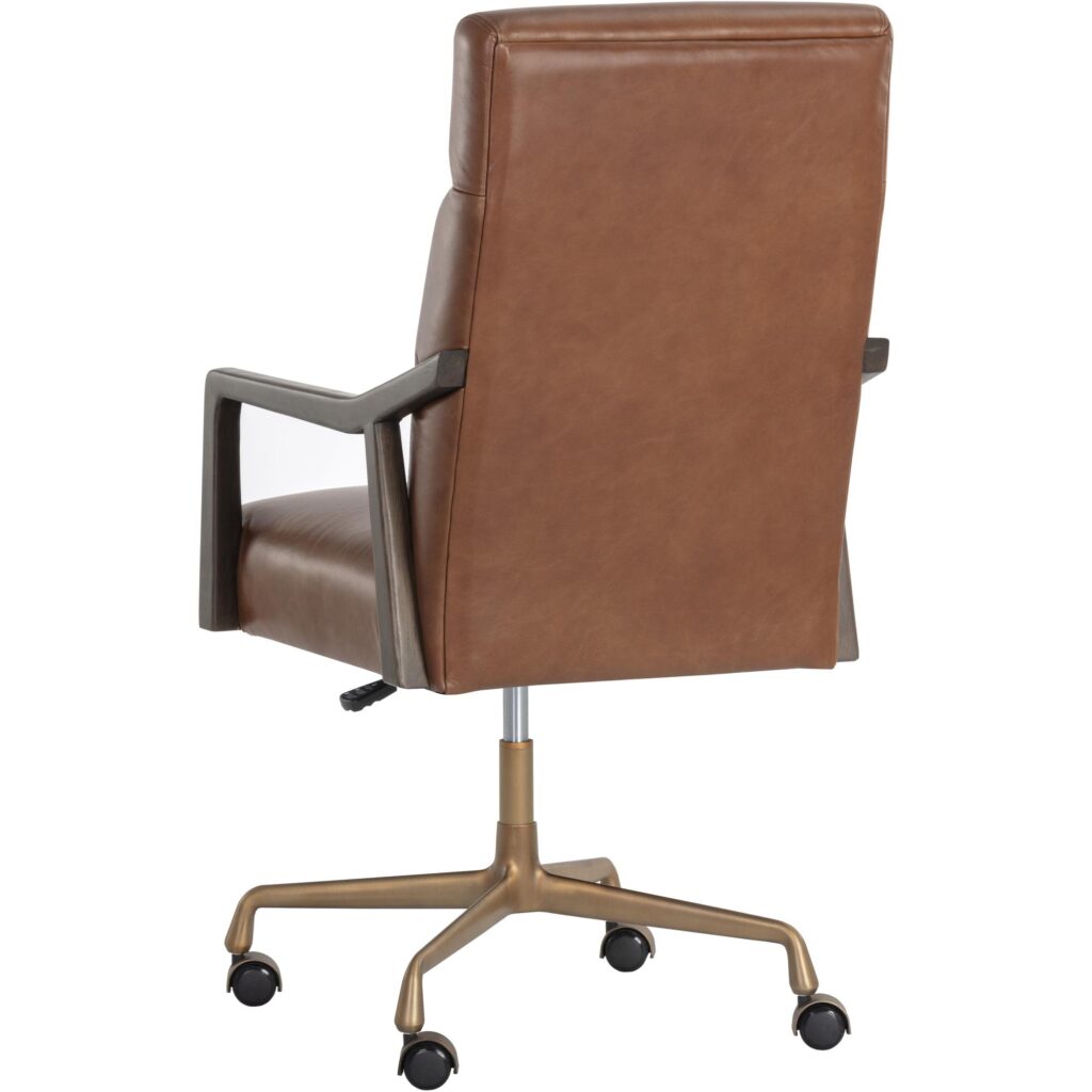 Collin Office Chair - Brown - Shalimar Tobacco Leather - Image 4