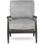 Fedele Lounge Chair - Saloon Light Grey Leather 110552 110552 FEDELE LOUNGE CHAIR SALOON LIGHT GREY LEATHER 1
