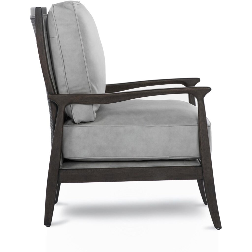 Fedele Lounge Chair - Saloon Light Grey Leather - Image 3
