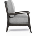 Fedele Lounge Chair - Saloon Light Grey Leather 110552 110552 FEDELE LOUNGE CHAIR SALOON LIGHT GREY LEATHER 2