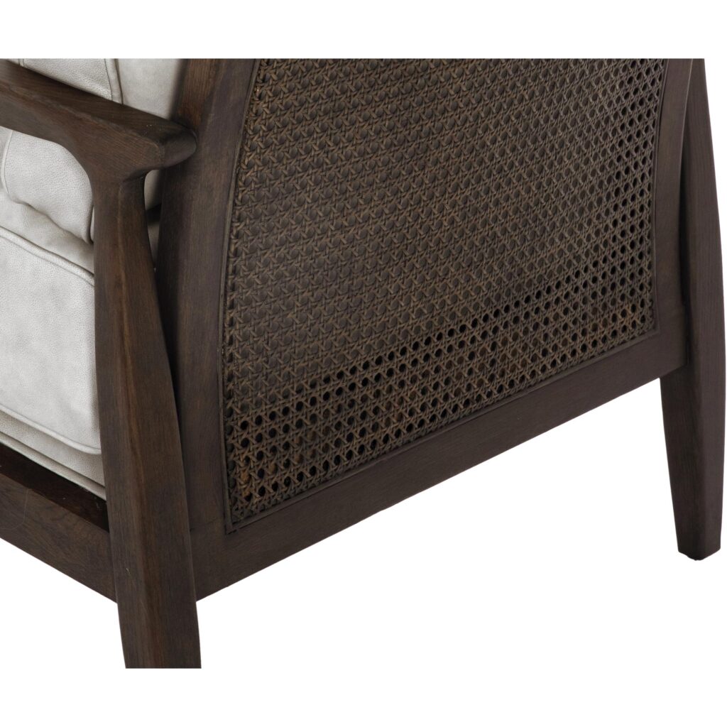 Fedele Lounge Chair - Saloon Light Grey Leather - Image 5