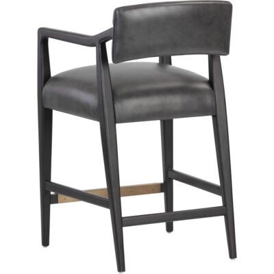 Keagan Counter Stool - Brentwood Charcoal Leather 110558 110558 3