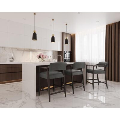 Keagan Counter Stool - Brentwood Charcoal Leather 110558 110558 8