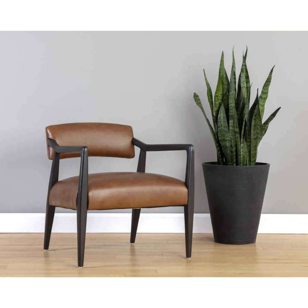Keagan Lounge Chair - Shalimar Tobacco Leather - Image 5