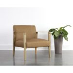 Earl Lounge Chair - Rustic Oak - Ludlow Sesame Leather 110602 110602 EARL LOUNGE CHAIR RUSTIC OAK LUDLOW SESAME LEATHER 5