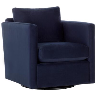 Accent Chairs Burlington - Modern Living 110632 GEORGIE SWIVEL LOUNGE CHAIR ABBINGTON NAVY