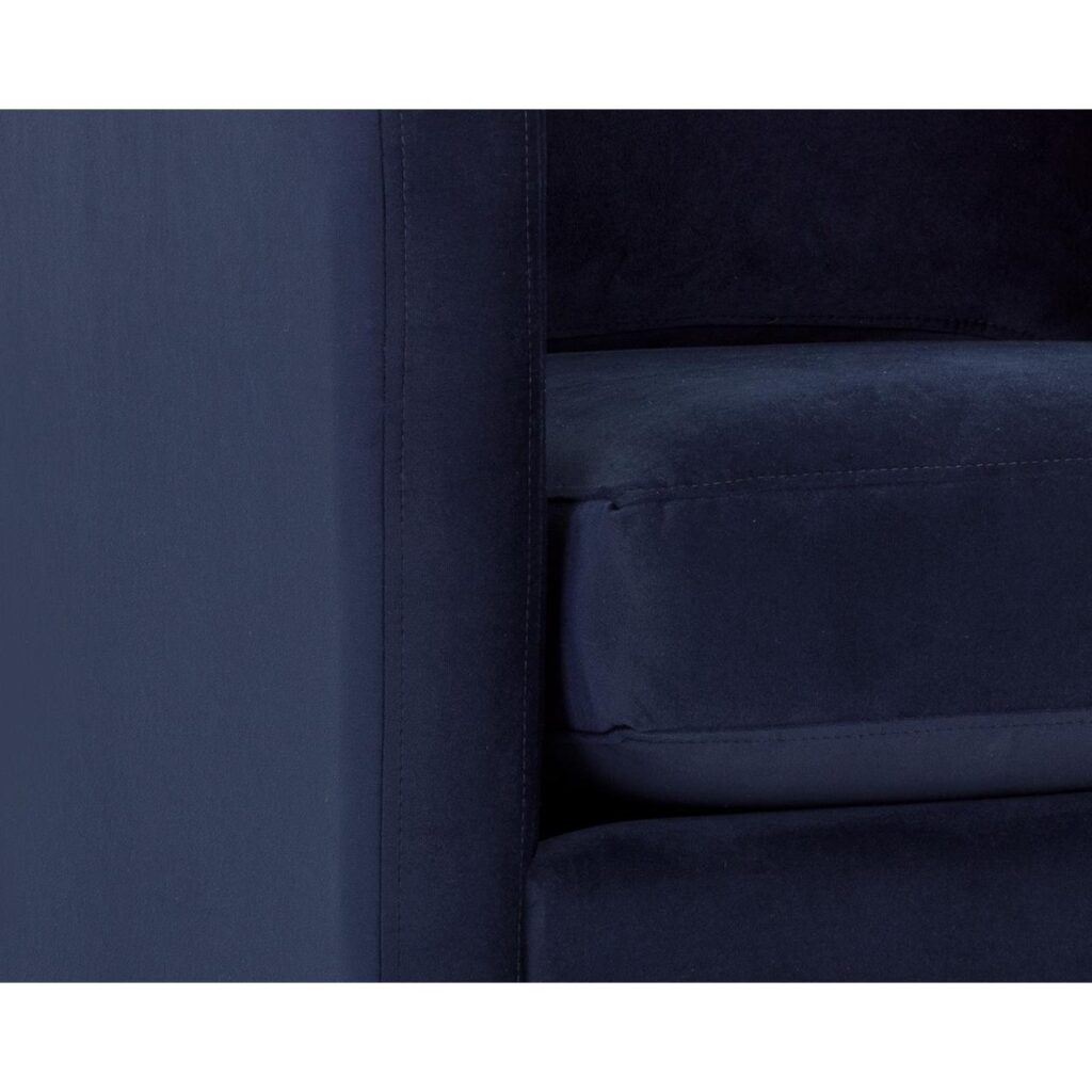 Georgie Swivel Lounge Chair - Abbington Navy - Image 6