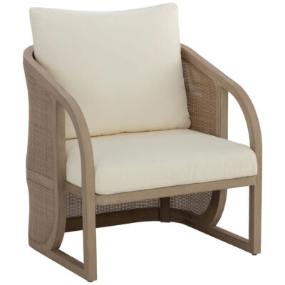 Accent Chairs Burlington - Modern Living 110718 PALERMO LOUNGE CHAIR DRIFT BROWN STINSON CREAM