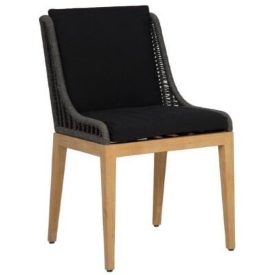 Chair Source 110963 SORRENTO DINING CHAIR NATURAL REGENCY BLACK